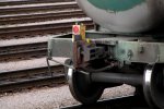 Knuckle coupler & marker on Russian tank car